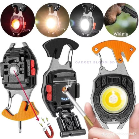 Multifunctional LED Rechargeable Keychain Light